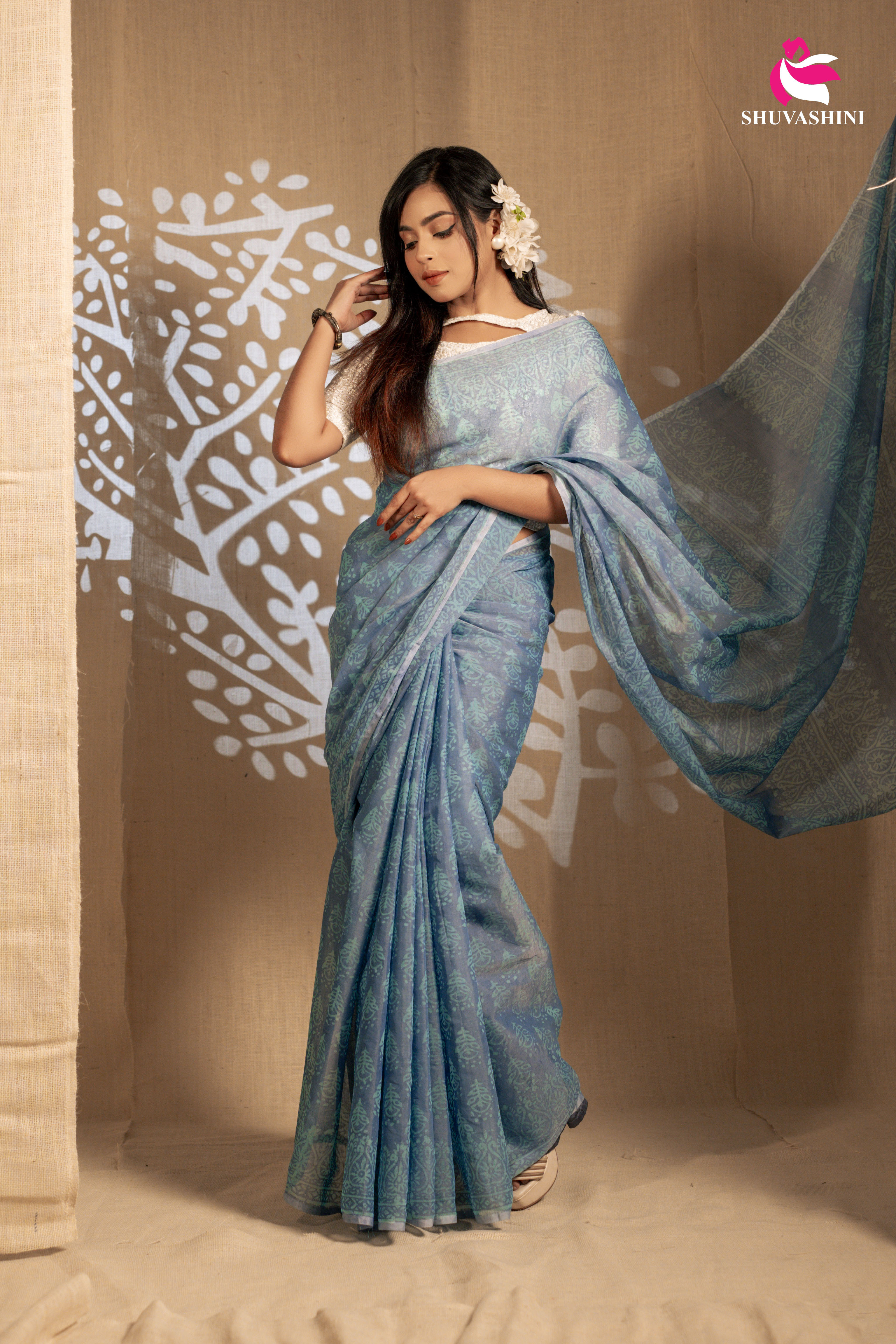 সেমি মসলিন শাড়ি