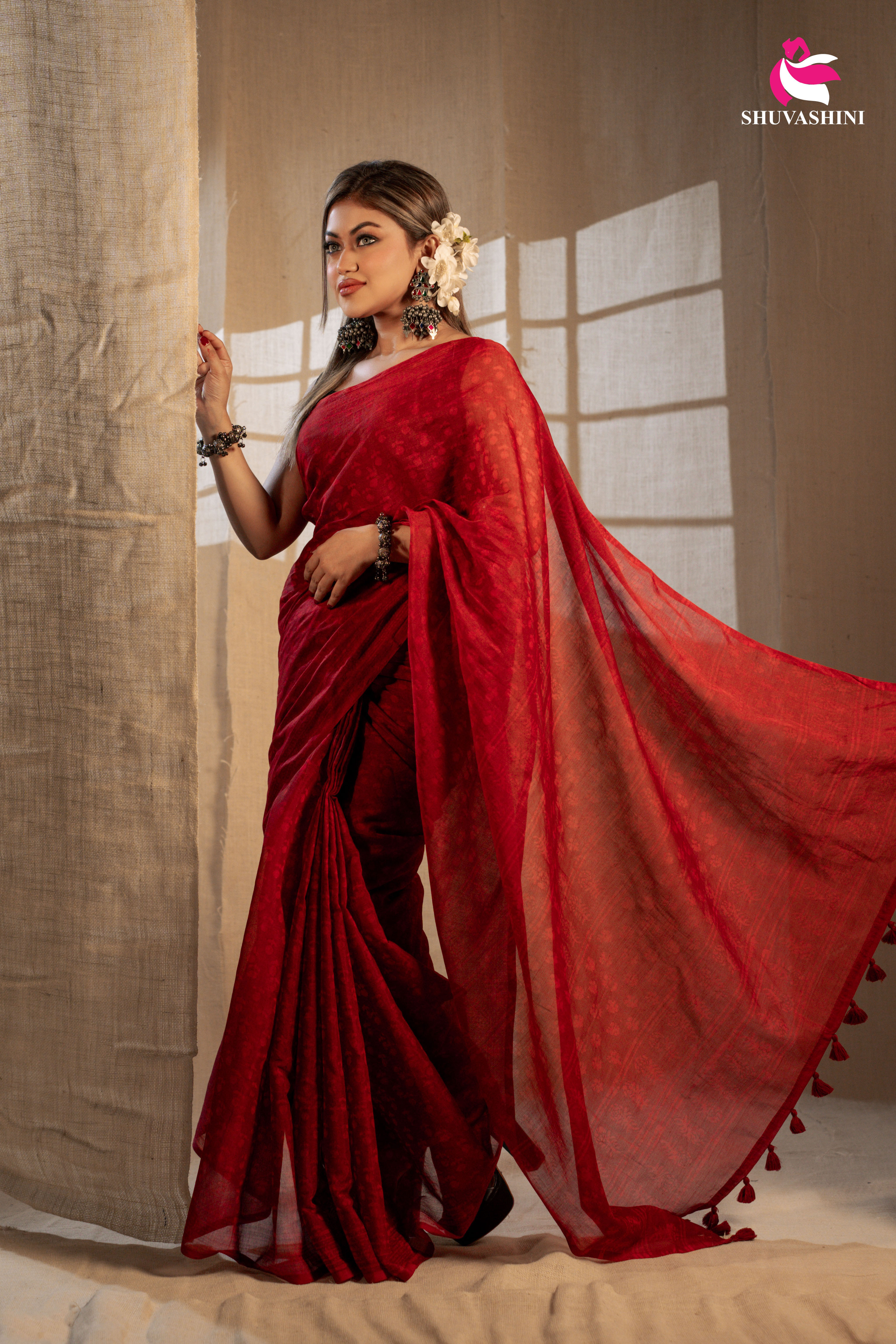 সেমি মসলিন শাড়ি