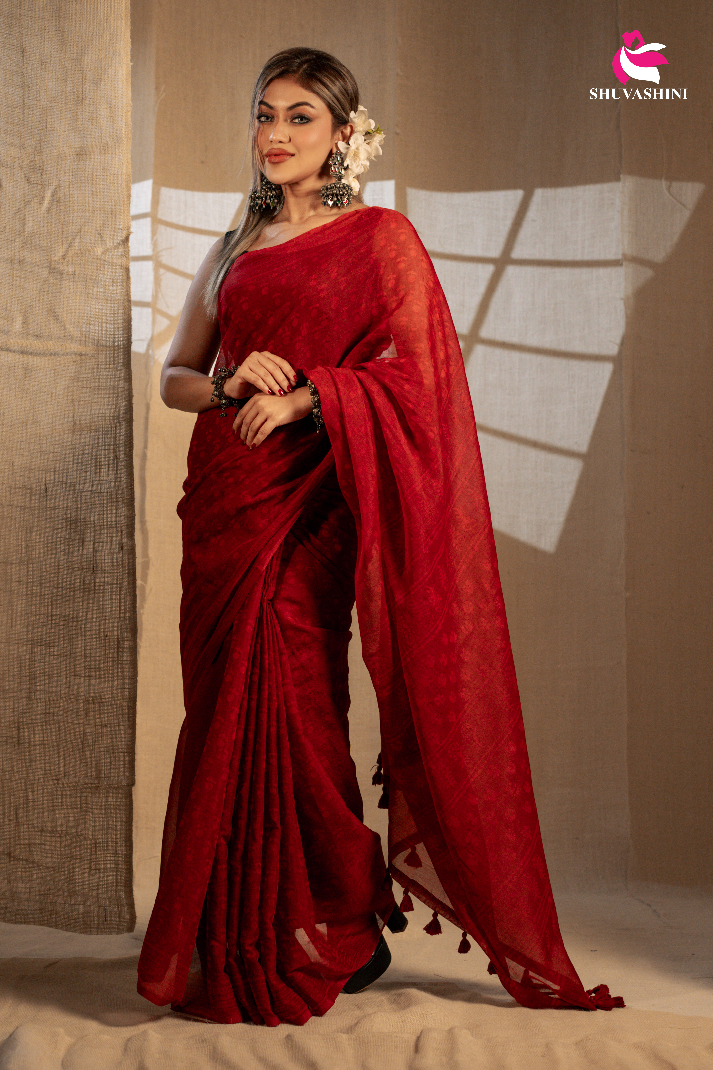 সেমি মসলিন শাড়ি